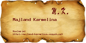 Majland Karmelina névjegykártya